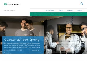 How fhg.de looks like on a tablet such as an iPad.