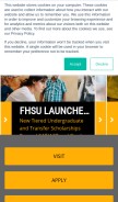 How fhsu.edu looks like on a mobile device such as an iPhone.