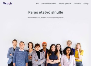 How fi-flex-job.online looks like on a tablet such as an iPad.