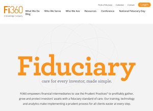 How fi360.com looks like on a tablet such as an iPad.