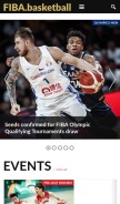 How fiba.basketball looks like on a mobile device such as an iPhone.