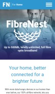 How fibrenest.com looks like on a mobile device such as an iPhone.
