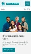 How fideliscare.org looks like on a mobile device such as an iPhone.