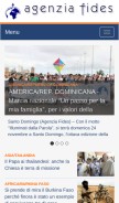 How fides.org looks like on a mobile device such as an iPhone.