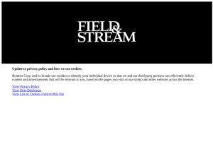 How fieldandstream.com looks like on a tablet such as an iPad.