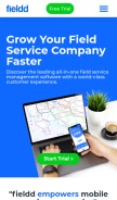 How fieldd.co looks like on a mobile device such as an iPhone.
