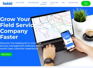 How fieldd.co looks like on a tablet such as an iPad.