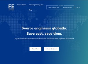 How fieldengineer.com looks like on a tablet such as an iPad.