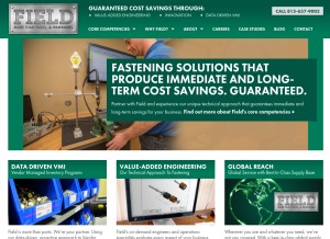 How fieldfastener.com looks like on a tablet such as an iPad.