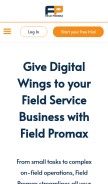 How fieldpromax.com looks like on a mobile device such as an iPhone.