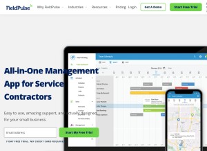 How fieldpulse.com looks like on a tablet such as an iPad.