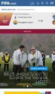 How fifa.com looks like on a mobile device such as an iPhone.
