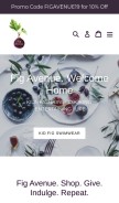 How figavenue.com looks like on a mobile device such as an iPhone.