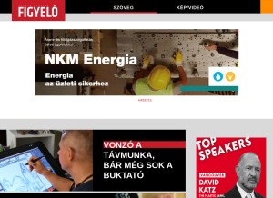 How figyelo.hu looks like on a tablet such as an iPad.