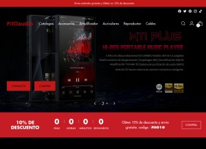 How fiioaudio.com looks like on a tablet such as an iPad.