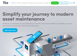 How fiixsoftware.com looks like on a tablet such as an iPad.