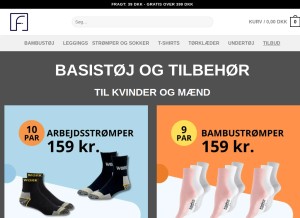 How fiki.dk looks like on a tablet such as an iPad.