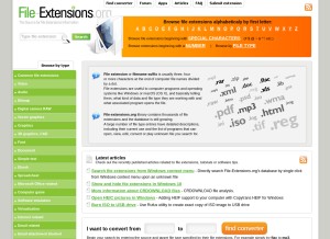 How file-extensions.org looks like on a tablet such as an iPad.