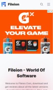 How fileion.com looks like on a mobile device such as an iPhone.