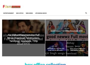 How filemcollection.com looks like on a tablet such as an iPad.