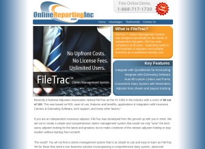 How filetrac.net looks like on a tablet such as an iPad.