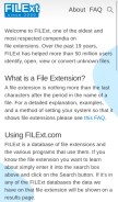 How filext.com looks like on a mobile device such as an iPhone.
