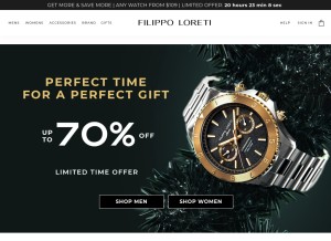 How filippoloreti.com looks like on a tablet such as an iPad.