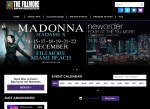 How fillmoremb.com looks like on a tablet such as an iPad.
