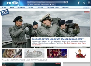 How film.tv looks like on a tablet such as an iPad.