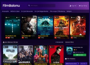 How filmbalonu.pw looks like on a tablet such as an iPad.