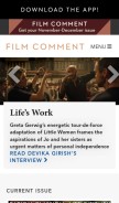 How filmcomment.com looks like on a mobile device such as an iPhone.