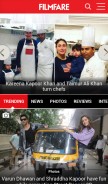 How filmfare.com looks like on a mobile device such as an iPhone.