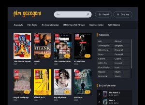 How filmgezegeni.net looks like on a tablet such as an iPad.