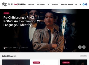 How filminquiry.com looks like on a tablet such as an iPad.