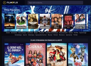 How filmoflix.pl looks like on a tablet such as an iPad.