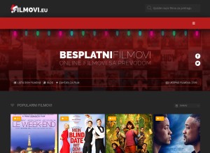How filmovi.eu looks like on a tablet such as an iPad.