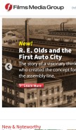 How films.com looks like on a mobile device such as an iPhone.