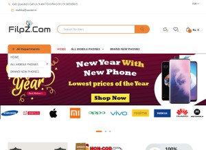 How filpz.com looks like on a tablet such as an iPad.
