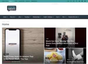 How filterfreeparents.com looks like on a tablet such as an iPad.