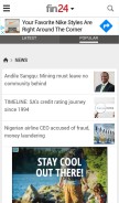How fin24.com looks like on a mobile device such as an iPhone.