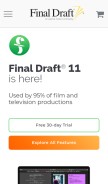 How finaldraft.com looks like on a mobile device such as an iPhone.