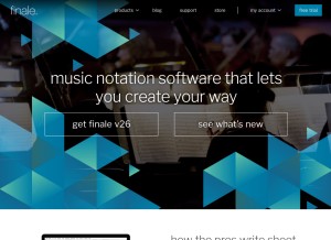 How finalemusic.com looks like on a tablet such as an iPad.
