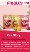 How finallycandy.com looks like on a mobile device such as an iPhone.