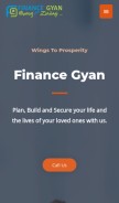 How financegyan.in looks like on a mobile device such as an iPhone.