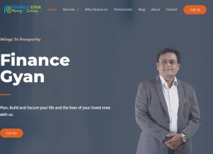 How financegyan.in looks like on a tablet such as an iPad.