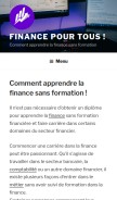 How financetothetop.fr looks like on a mobile device such as an iPhone.