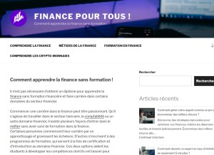 How financetothetop.fr looks like on a tablet such as an iPad.