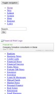 How financial-hub.net looks like on a mobile device such as an iPhone.