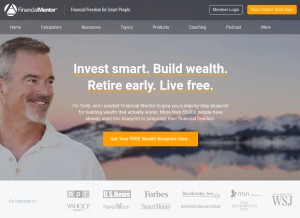 How financialmentor.com looks like on a tablet such as an iPad.