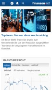 How finanzennet.de looks like on a mobile device such as an iPhone.